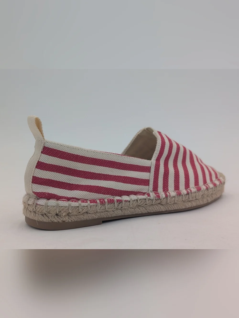 Brand-New Xappeal Maisie Sz 6M Red & White Natural Jute Espadtille With Pull-Tab